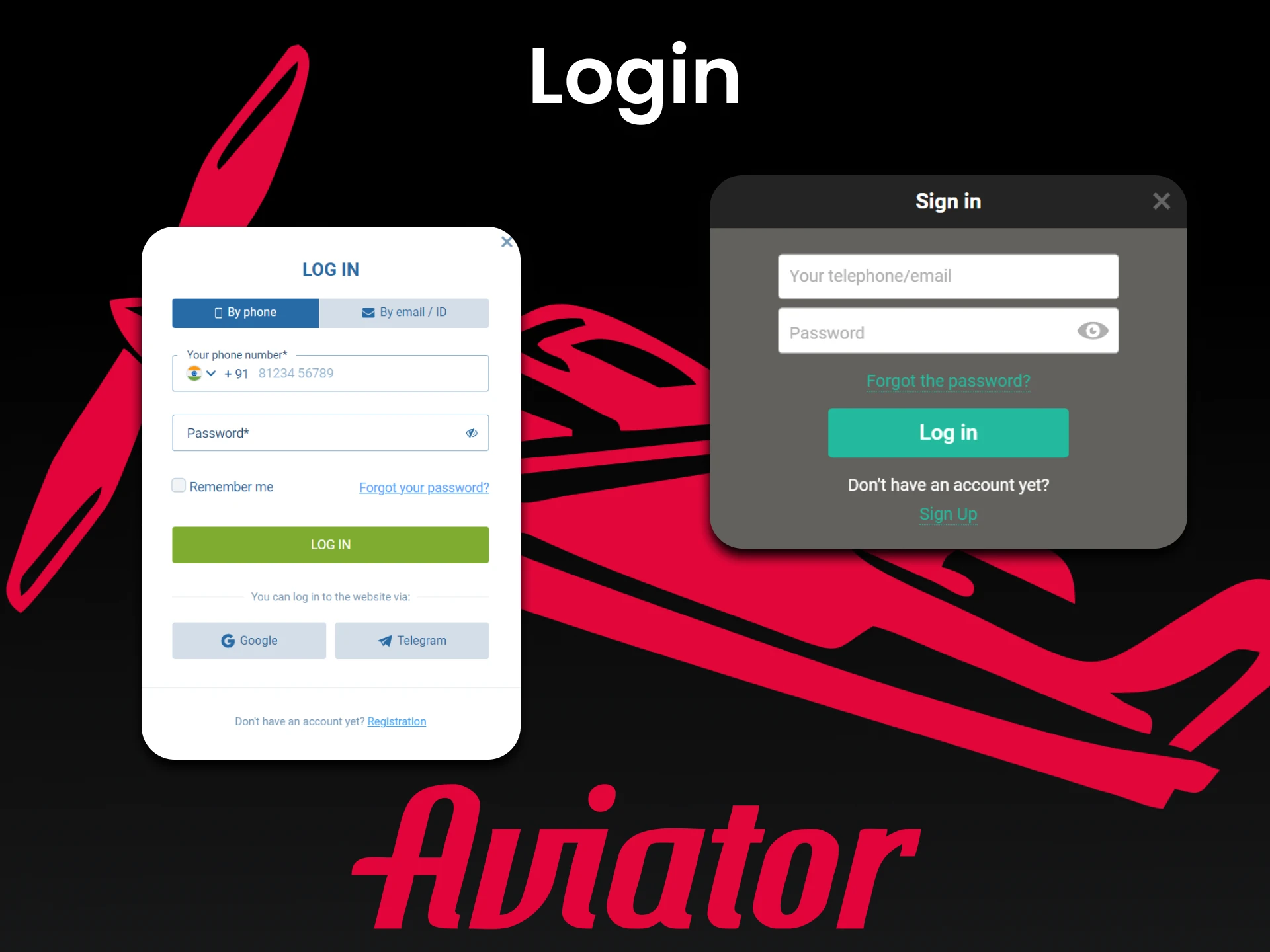 Aviator Login.
